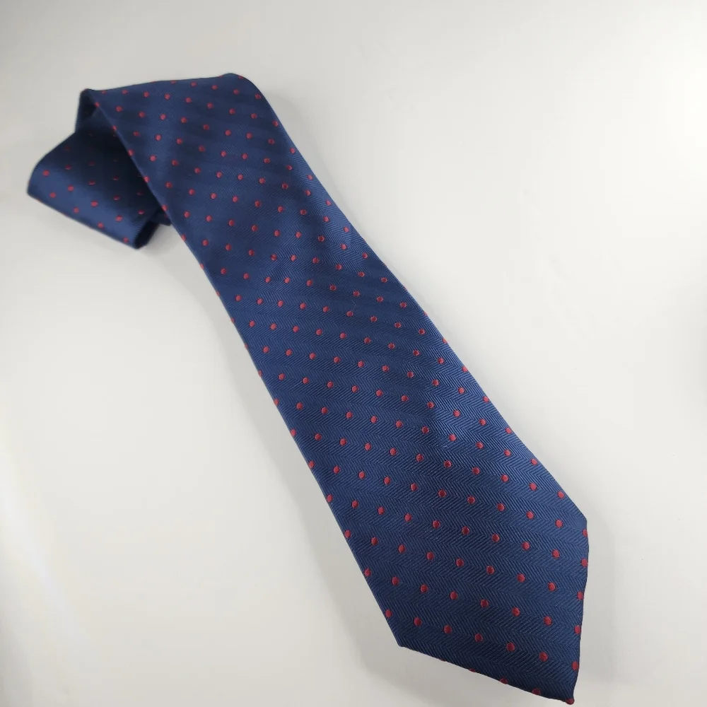 IZOD Blue and Red Polka Dot Tie.